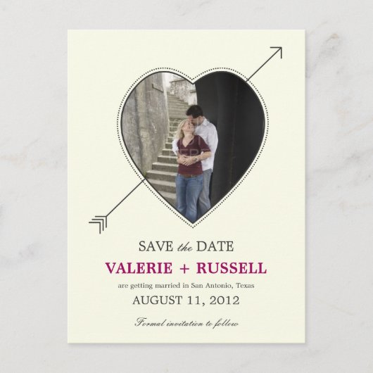 Madly in Love foto Save the Date Briefkaart (Voorkant)