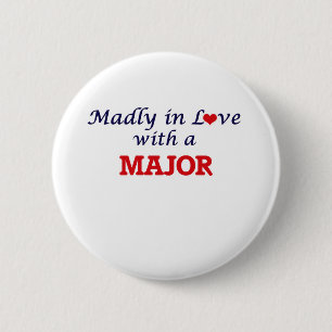 Madly verliefd op een majoor ronde button 5,7 cm
