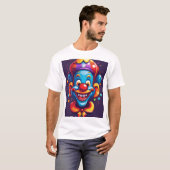 Madness Unleashed: Abstracte Joker Face Vector Art T-shirt (Voorkant volledig)