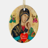 Madona en kindkerst keramisch ornament (Rechts)