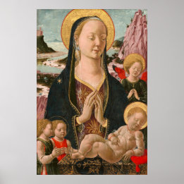 Madone et Enfant - Affiche d'art fin Ferrarais