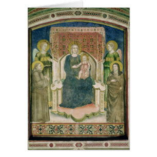 Madonna a couronné avec St Francis d'Assisi
