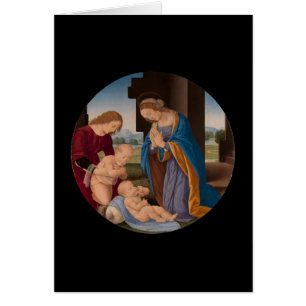 Madonna adorant l'enfant avec le saint infantile