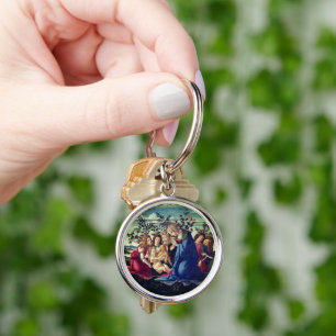 Madonna Adoring the Child with Five Angels Sleutelhanger