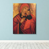 Madonna and Child, c.1650 (panel) Canvas Afdruk (Insitu (Houten vloer))