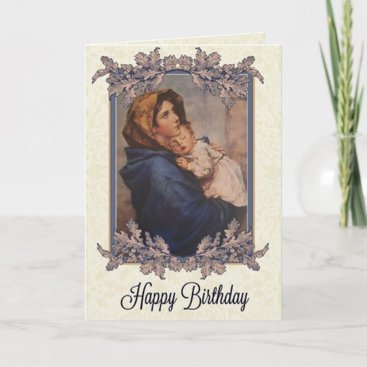 Madonna avec carte d'anniversaire enfant (Devant)