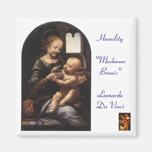 Madonna Benois - aimant carré - paroisse