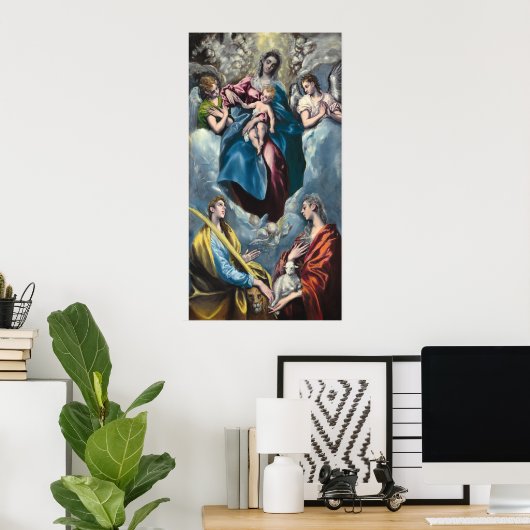 Madonna & Child - El Greco, Poster d'Art Grec (Bureau à domicile)