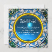 MADONNA, CHILD EN ANGELS Blue Sapphire Kerstmis Kaart (Achterkant)