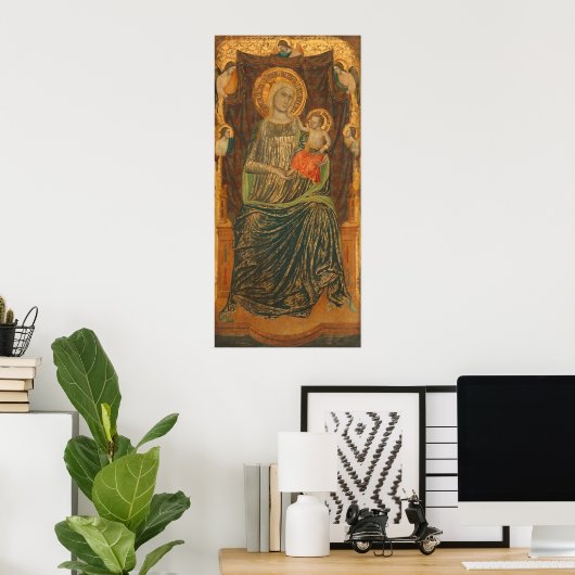 Madonna & Child, Giovanni Baronzio Poster d'art (Bureau à domicile)