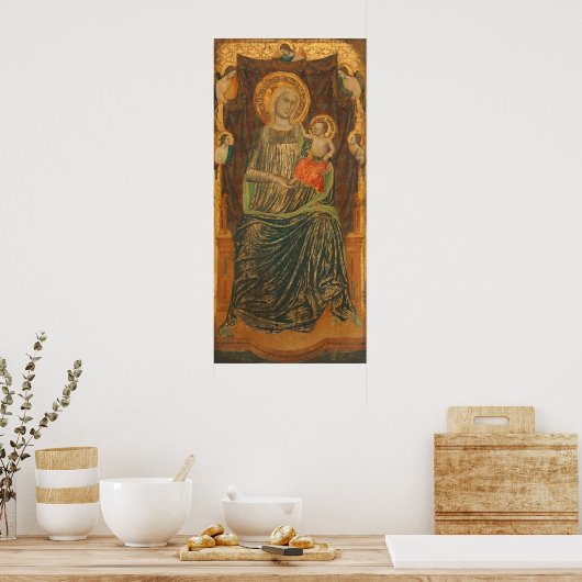 Madonna & Child, Giovanni Baronzio Poster d'art (Cuisine)