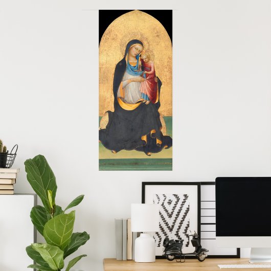Madonna & Child - Lorenzo Monaco Poster d'Art (Bureau à domicile)