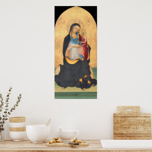 Madonna & Child - Lorenzo Monaco Poster d'Art (Cuisine)