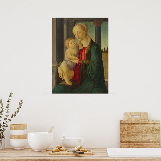 Madonna & Child, Sandro Botticelli Poster d'Art (Cuisine)