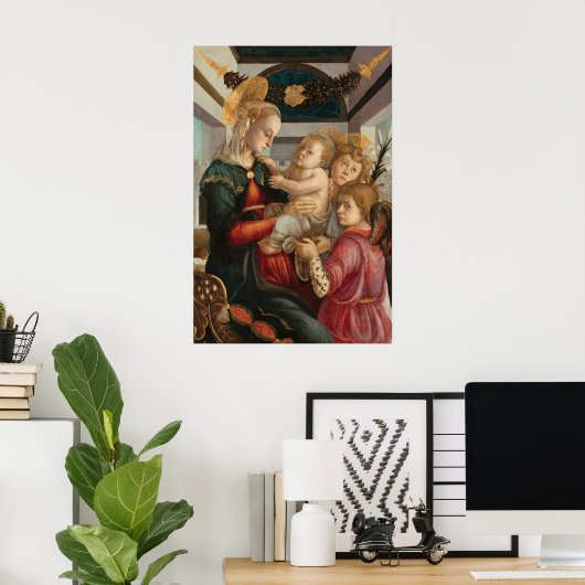 Madonna & Child, Sandro Botticelli Poster d'Art (Bureau à domicile)
