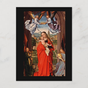 Madonna Christus Child en Angels Briefkaart