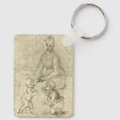 Madonna, Christus, Johannes de Doper door Rapahel Sleutelhanger (Achterkant)