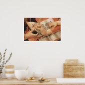 Madonna de Magnificent Detail 2 van Botticelli Poster (Keuken)