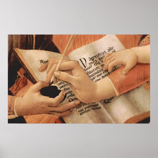 Madonna de Magnificent Detail 2 van Botticelli Poster (Voorkant)