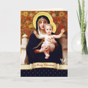 Madonna de W.Bouguereau. Carte de Noël Fine Art