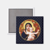 Madonna de W. Bouguereau. Magnets cadeaux de Noël (Recto/Verso)