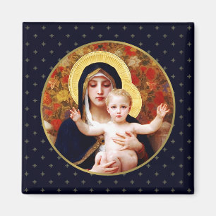 Madonna de W. Bouguereau. Magnets cadeaux de Noël