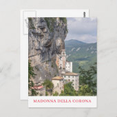 Madonna della Corona kerk uitzicht briefkaart (Voorkant / Achterkant)