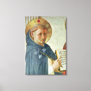 Madonna delle Ombre, detail van St. Dominic Canvas Afdruk