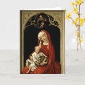 Madonna die de Engelstalige kroon Kaart (Gele Bloem)