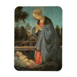 Madonna die het kind aanbidt, c.1477-80 (olie op p magneet