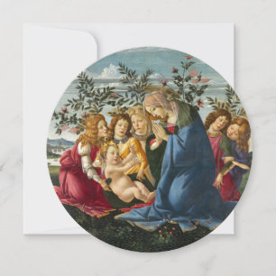 Madonna die het Kind met 5 engelen aanbidt Bottice Kaart