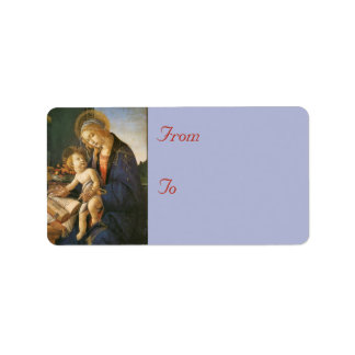 Madonna en Adresetiketten voor kerstmis Etiket