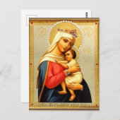  Madonna en Briefkaart met kerst voor kinderen (Voorkant / Achterkant)