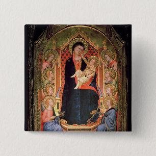 Madonna en Child, 1347 Vierkante Button 5,1 Cm
