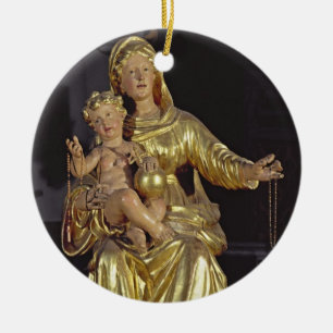Madonna en Child, 17e eeuw (gelaagd hout) Keramisch Ornament