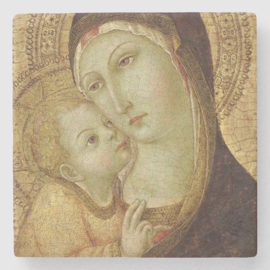 Madonna en Child 2 Stenen Onderzetter (Voorkant)