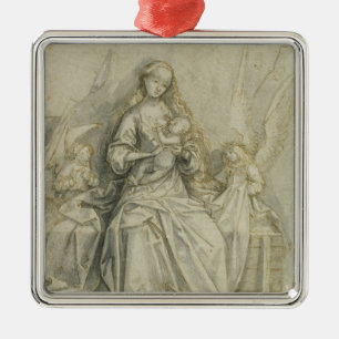 Madonna en Child 3 Metalen Ornament