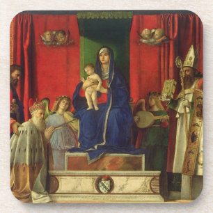 Madonna en Child (Barbarigo Altarpart) 1488 Drankjes Onderzetter