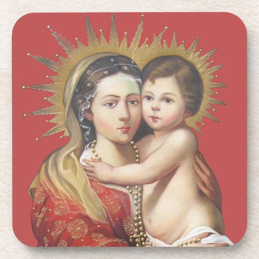 Madonna en Child Bier Onderzetter (Voorkant)