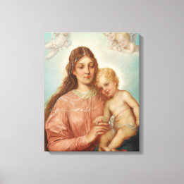 Madonna en Child Canvas Afdruk