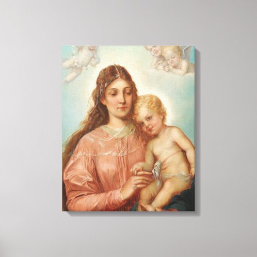 Madonna en Child Canvas Afdruk (Voorkant)