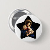 Madonna en Child Custom Button Star (Voorkant /achterkant)