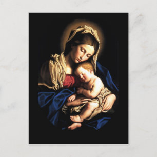 Madonna en Child Custom Postcard Briefkaart