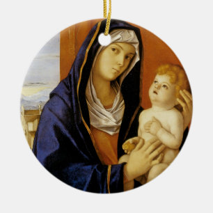 Madonna en Child door Giovanni Bellini Keramisch Ornament