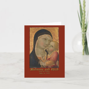 Madonna en Child door Sano di Pietro Greeting Kaart