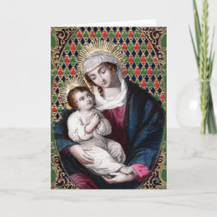 Madonna en Child (DPT 001) Feestdagen Kaart