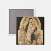 Madonna en Child Enthroned Magneet (Voorkant / Achterkant)