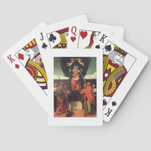 Madonna en Child Enthroned met vier heiligen, 1546 Pokerkaarten (Achterkant)