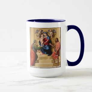 Madonna en Child Enthrong met de heiligen Mary Mok
