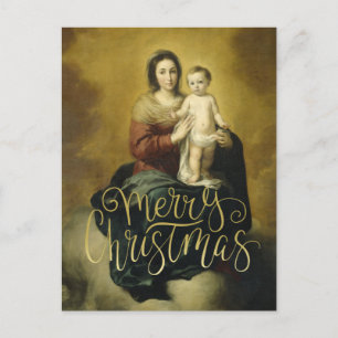 Madonna en Child, Fine Art-Briefkaart voor kerstmi Feestdagenkaart